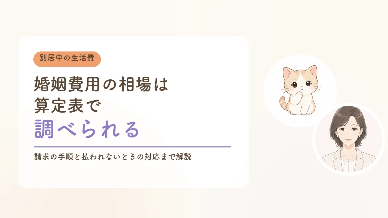 婚姻費用の相場は算定表で調べられる|請求の手順と払われないときの対応まで解説